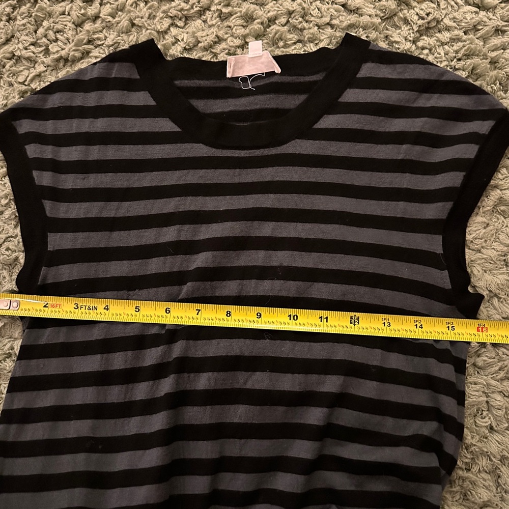 TSE black and gray striped knit dress size small - Picture 6 of 7